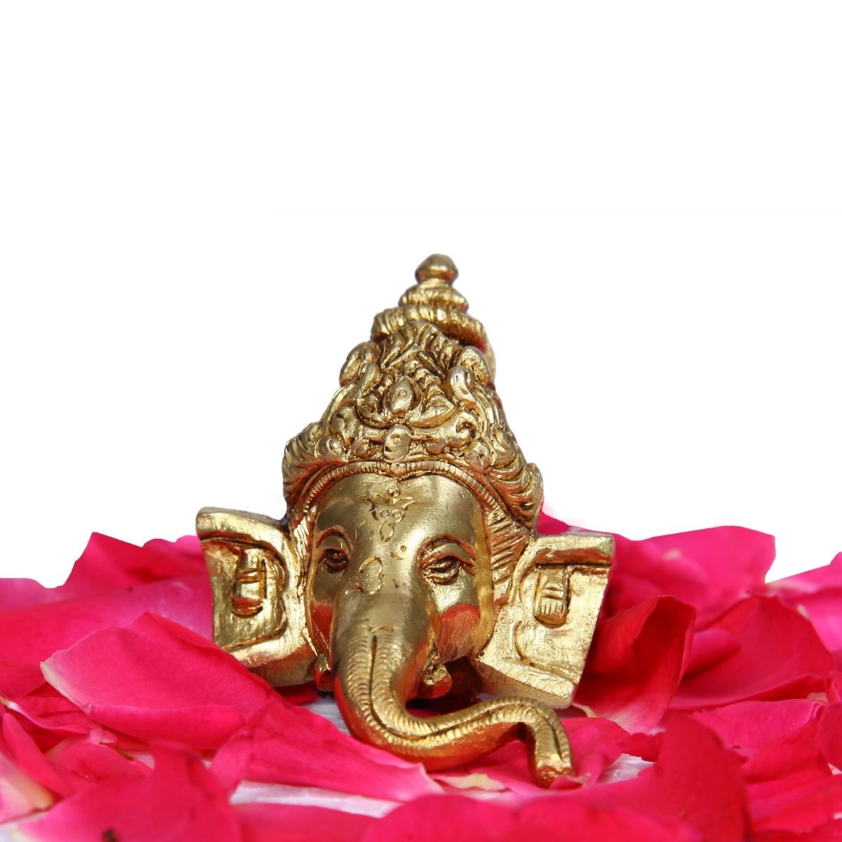 Brass Wall Hanging Ganesha Face + Free Shipping