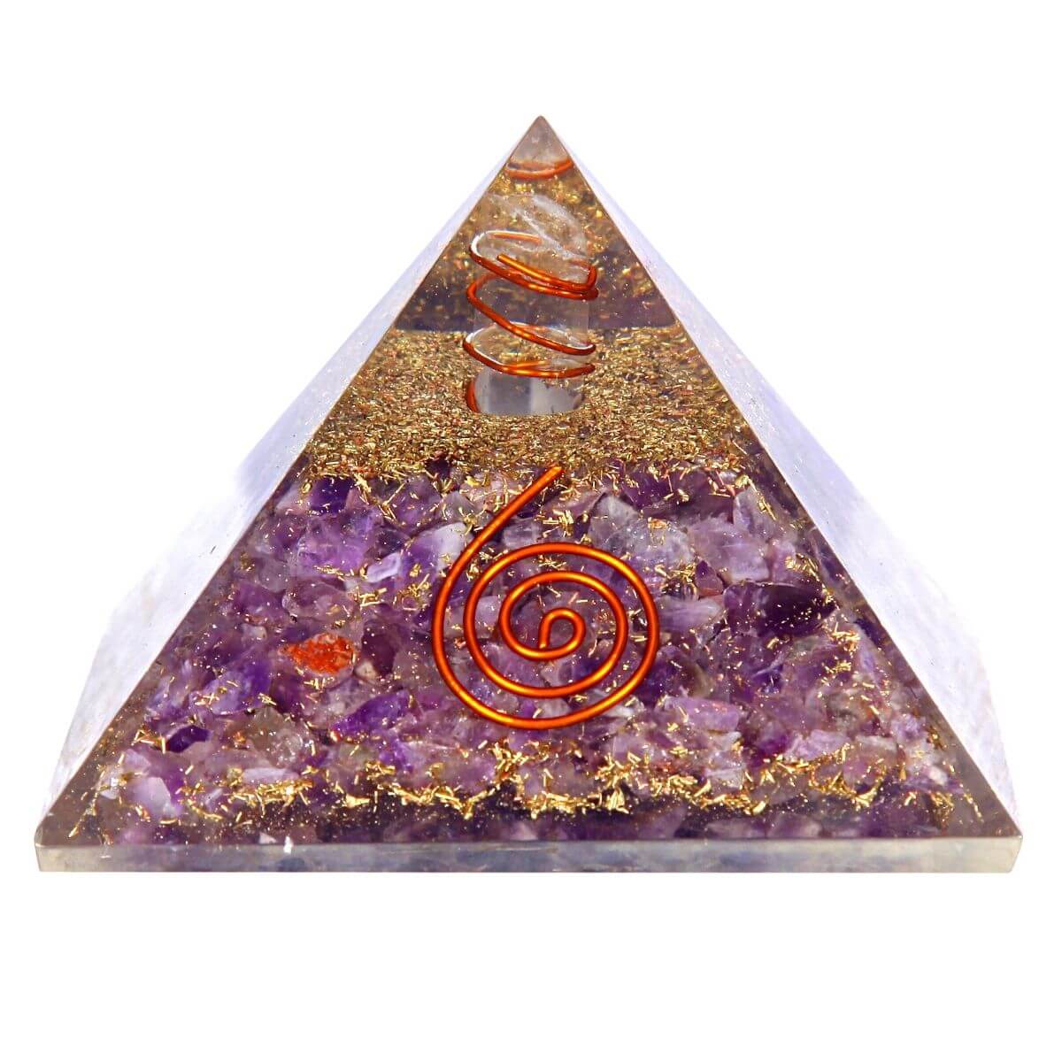 Amethyst Orgonite Pyramid + Free Shipping - Aalayam Selveer