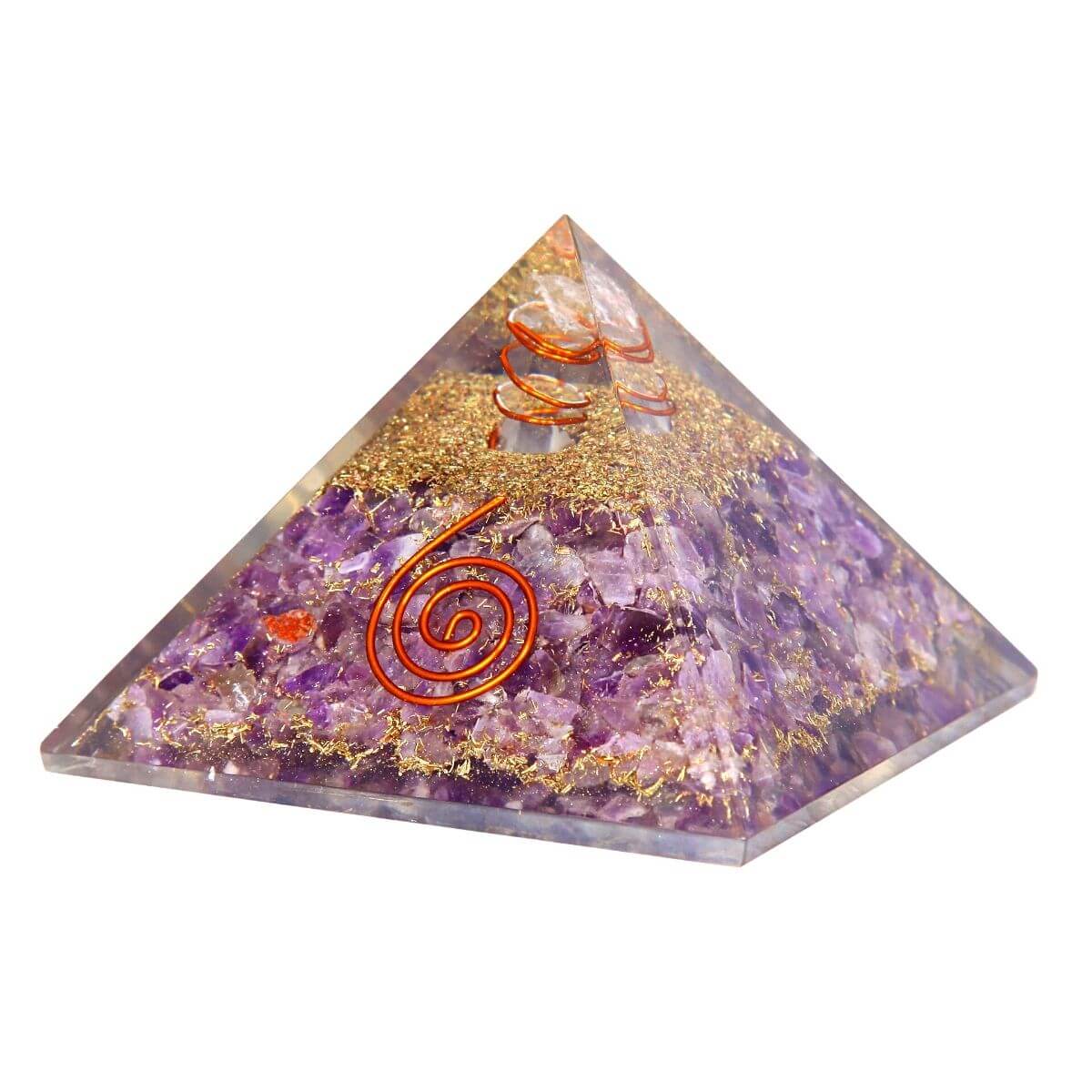 Amethyst Orgonite Pyramid + Free Shipping - Aalayam Selveer