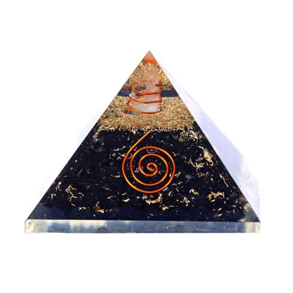 Black Tourmaline Orgonite Pyramid + Free Shipping - Aalayam Selveer