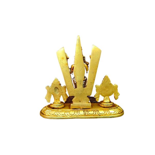 Small Lord Venkateswara Idol Brass with Shankh Chakra Stand