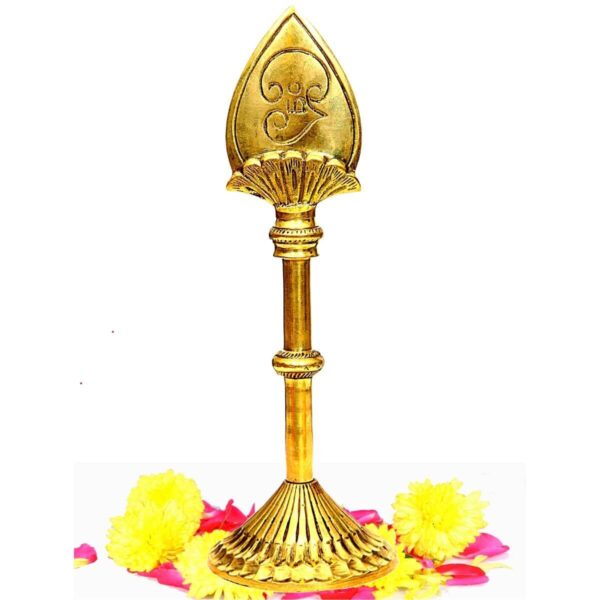 Brass Lord Murugan Vel Stand Big