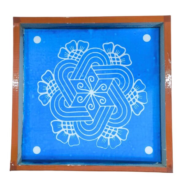 Flower Padi Kolam Rangoli Stencil