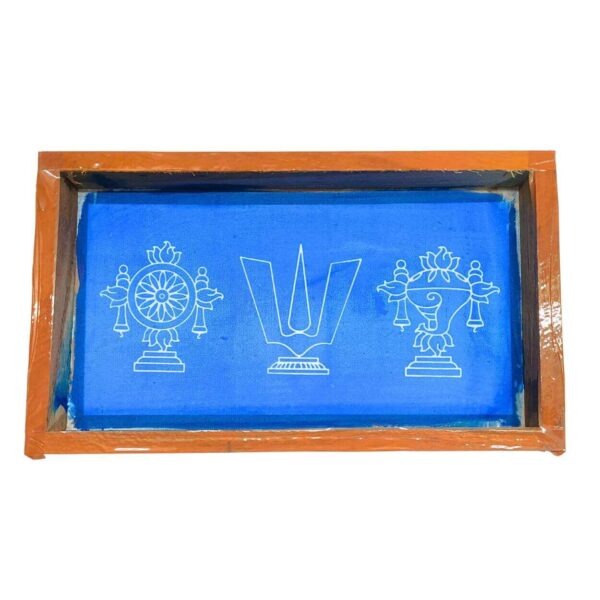 Shankh Chakra Namah Instant Rangoli Stencil 9x5