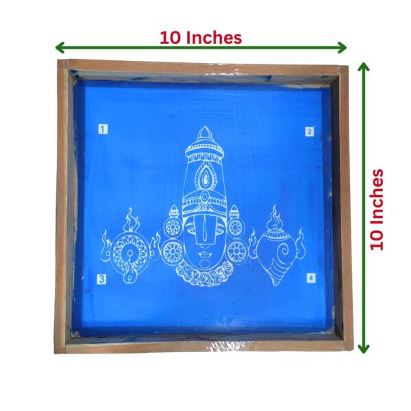 Tirupati Balaji Face Rangoli Stencil 10 Inch