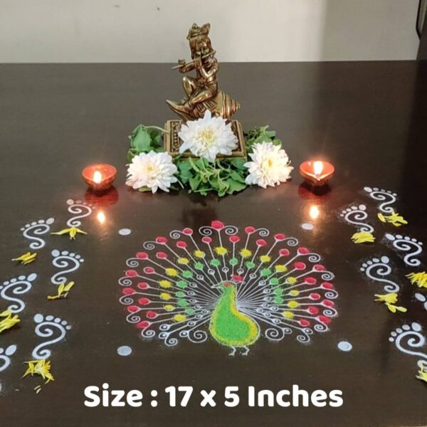 Krishna Pada Rangoli Border Stencils