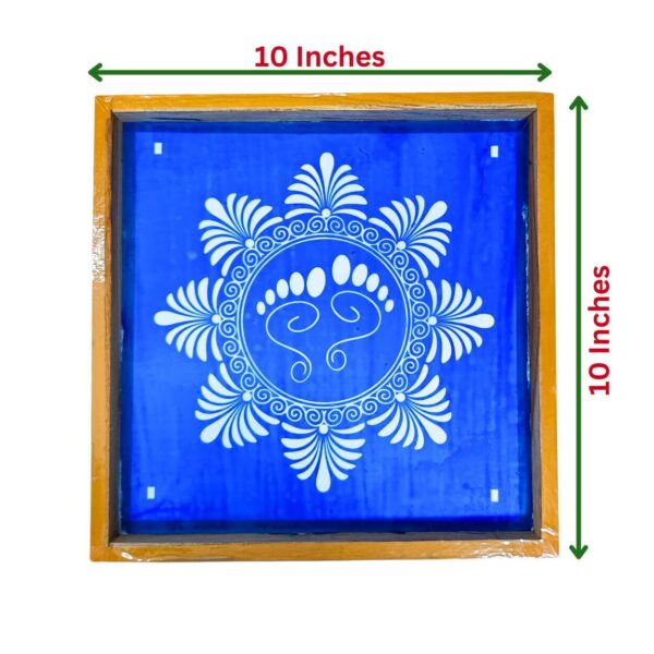 Lakshmi Padam with Flower Rangoli Stencil Size